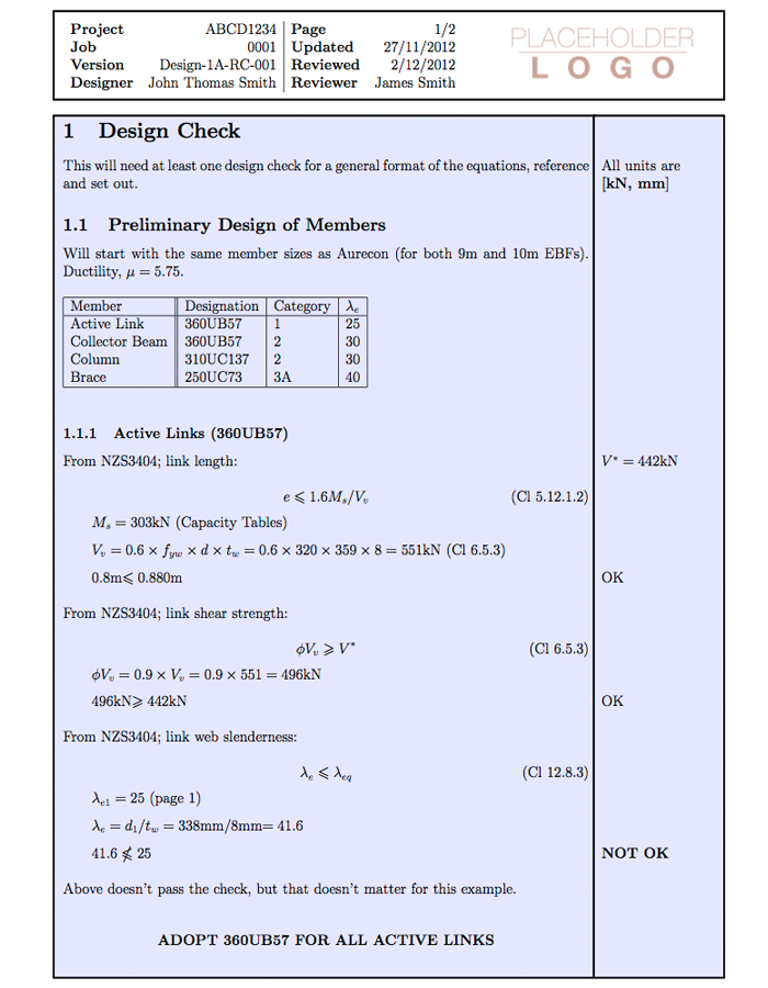 Engineering Computation Paper Format