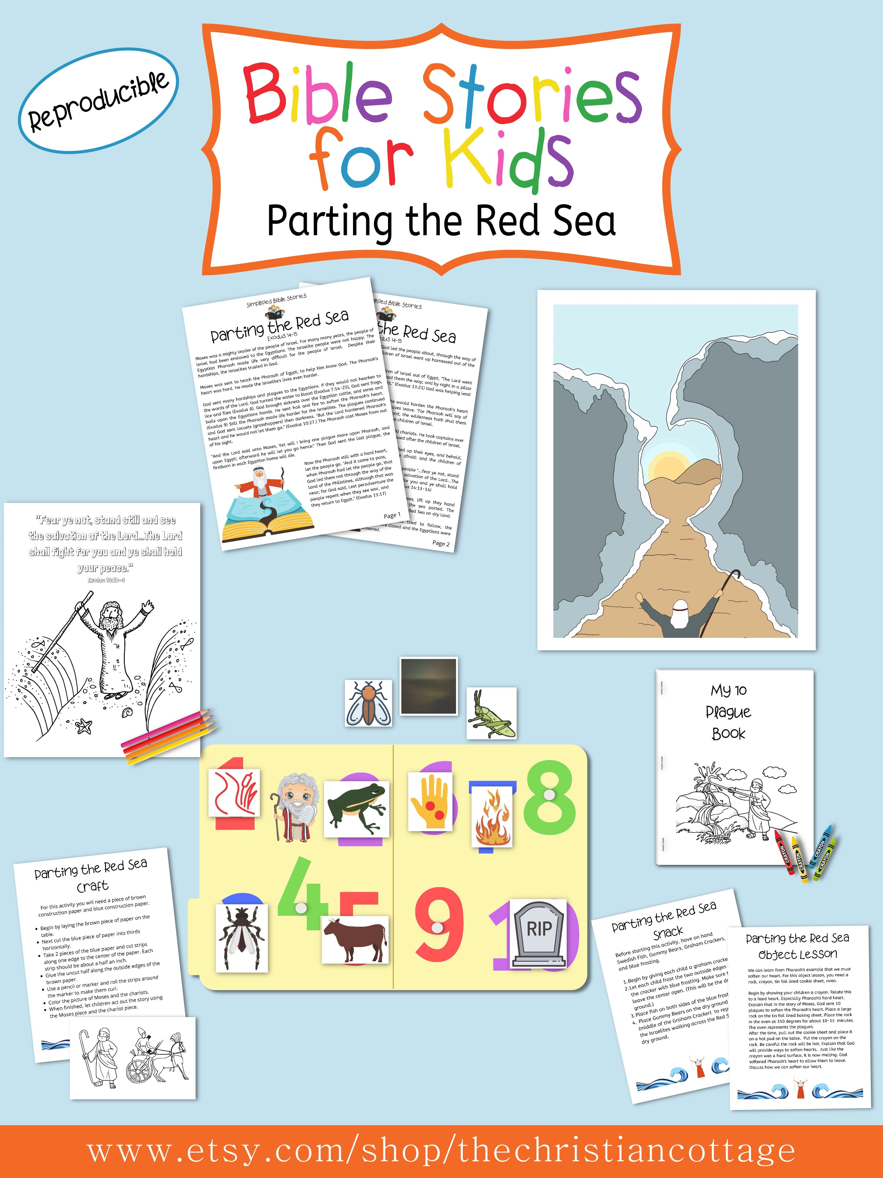 Teach your children all about Parting the Red Sea with this adorable ...