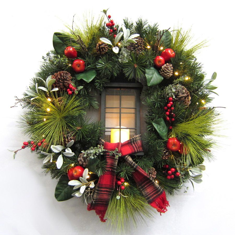 Outdoor Christmas Wreath Light Up at Rudy Pearson blog