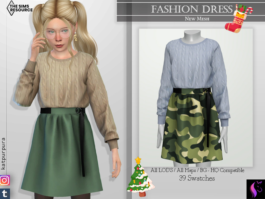 The Sims Resource - Fashion Dress | Sims 4 cc kids clothing, Sims 4 ...