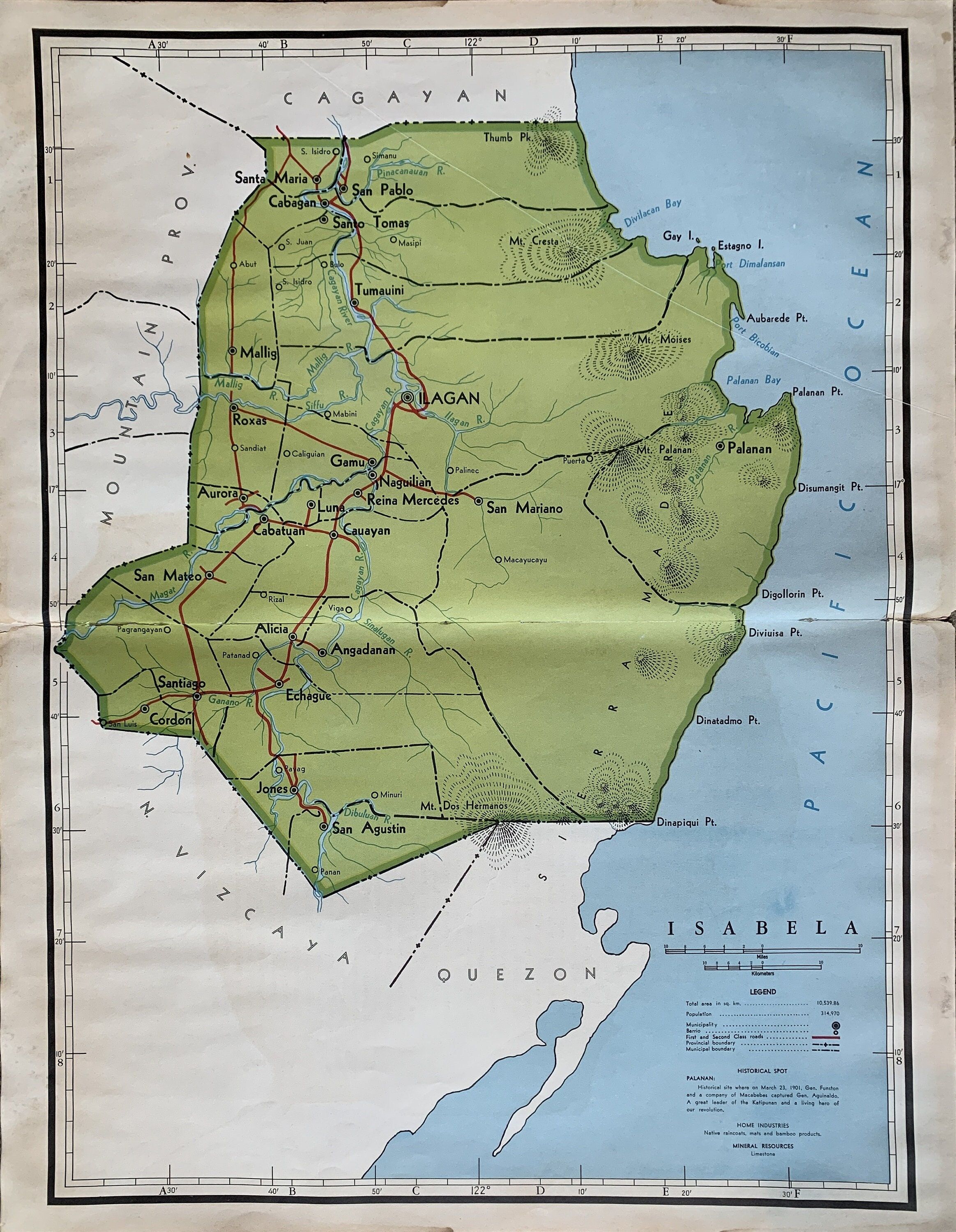 Isabela Philippines RARE Large Vintage 1959 Map Ilagan - Etsy Canada ...