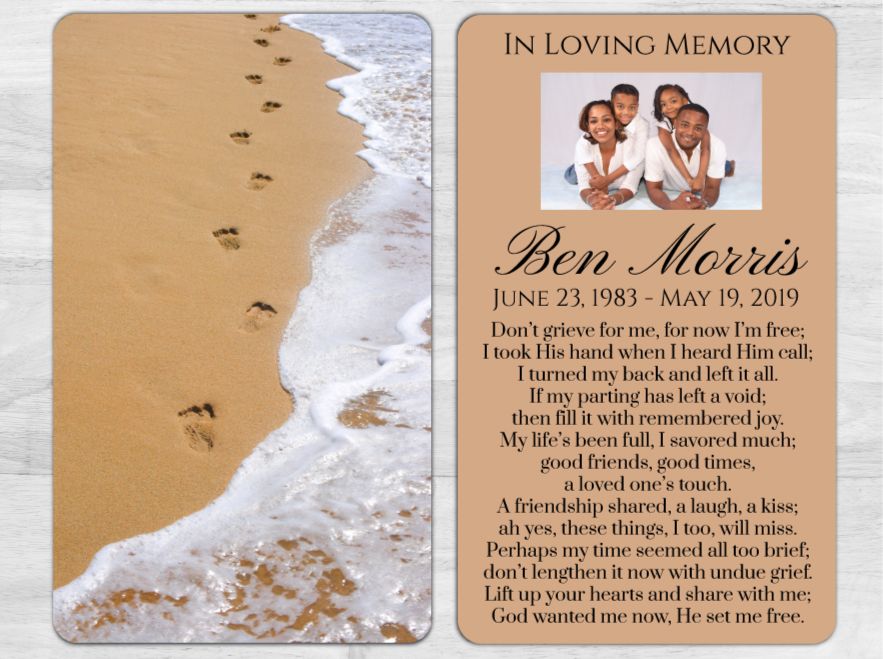 Memorial Program for Funeral - Funeral Memorial Invitations | Memorial ...