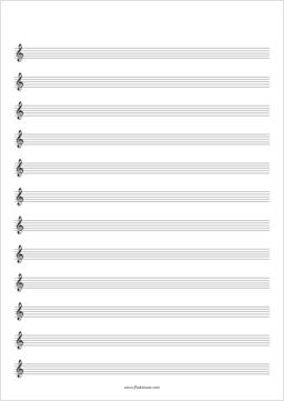 Free Blank Sheet Music | flutetunes.com | Blank sheet music, Sheet ...