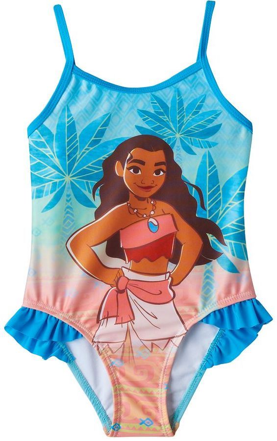 Disney's Moana Toddler Girl Ruffle One-Piece Swimsuit | Disney princess ...