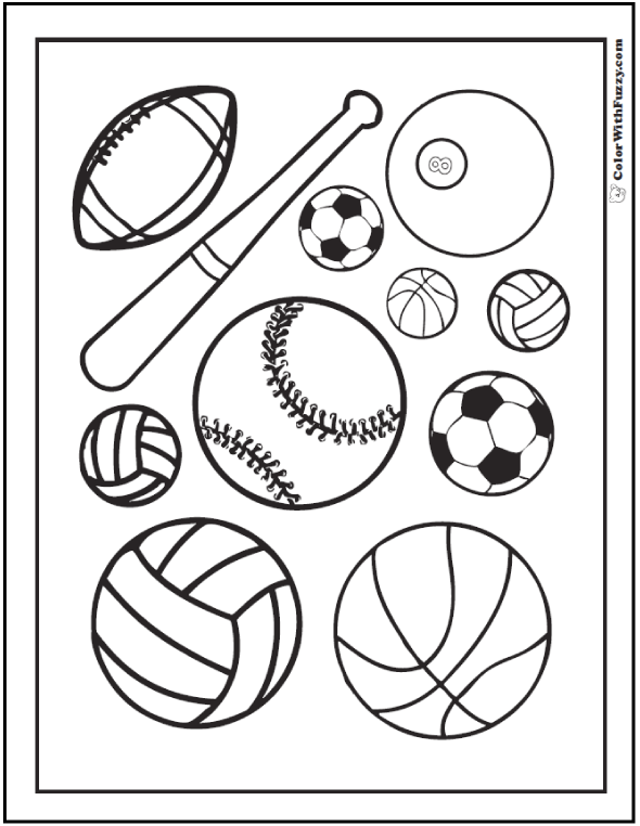 Sports Coloring Sheets For Kids