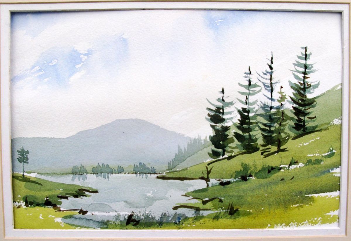 Simple Watercolor Landscape Painting ~ 40 Easy Watercolor Landscape ...