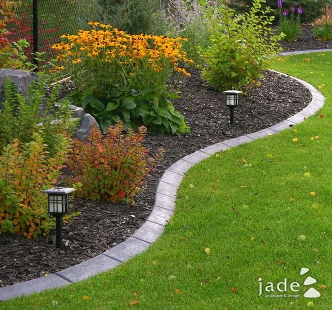 Nicely Defined Flower Bed With Brick Edging DECOR IT'S Front yard