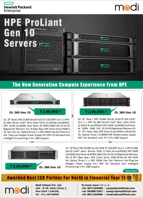 HPE ProLiant Gen10 Servers. Hewlett Packard, Intel, Server, Rack