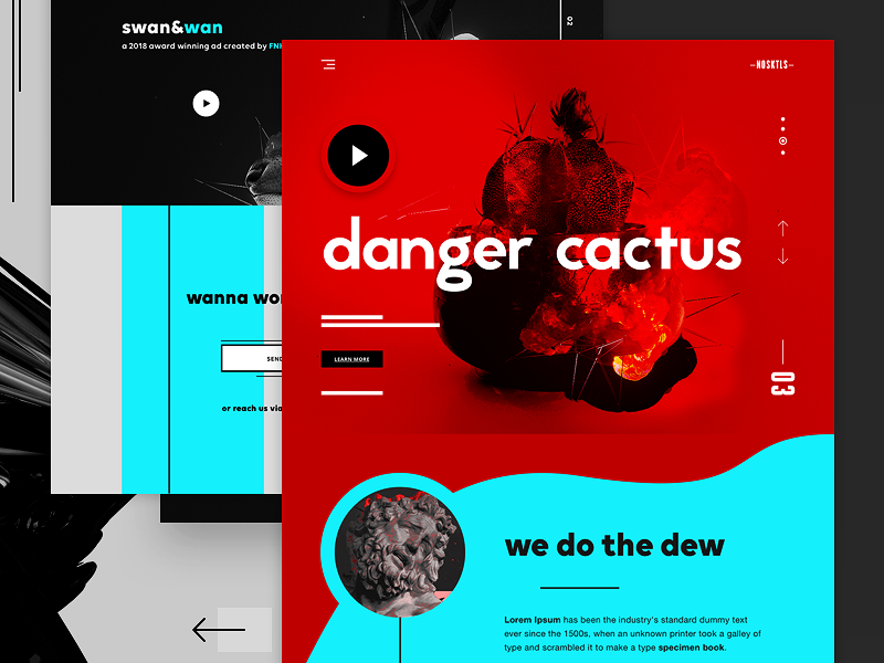 NOSKTLS - Digital Agency landing page concept | Landing page, Digital ...