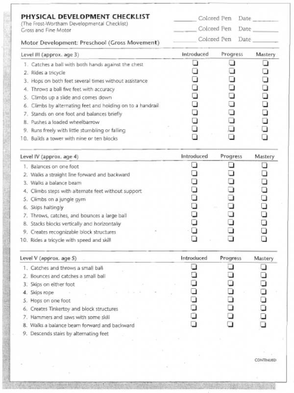 End Of Second Grade Skills Checklist