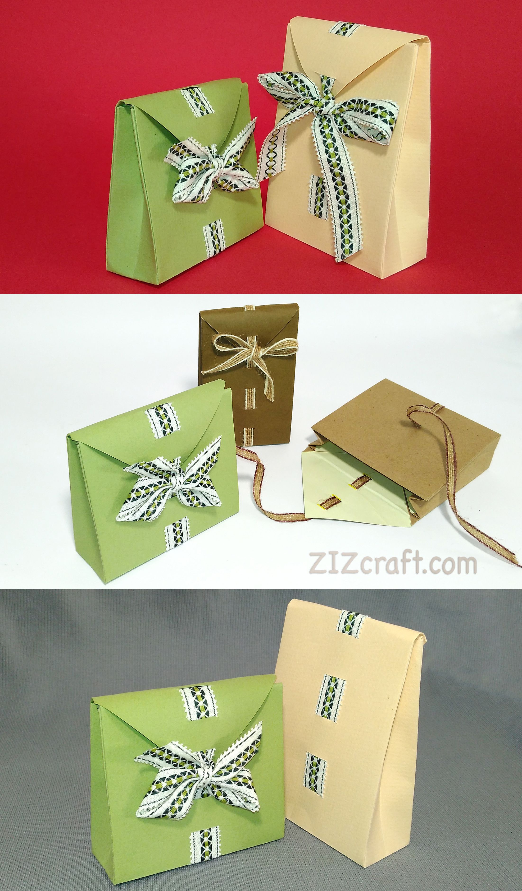 Origami gift bag ANY size Diy gift bags from wrapping paper, Paper