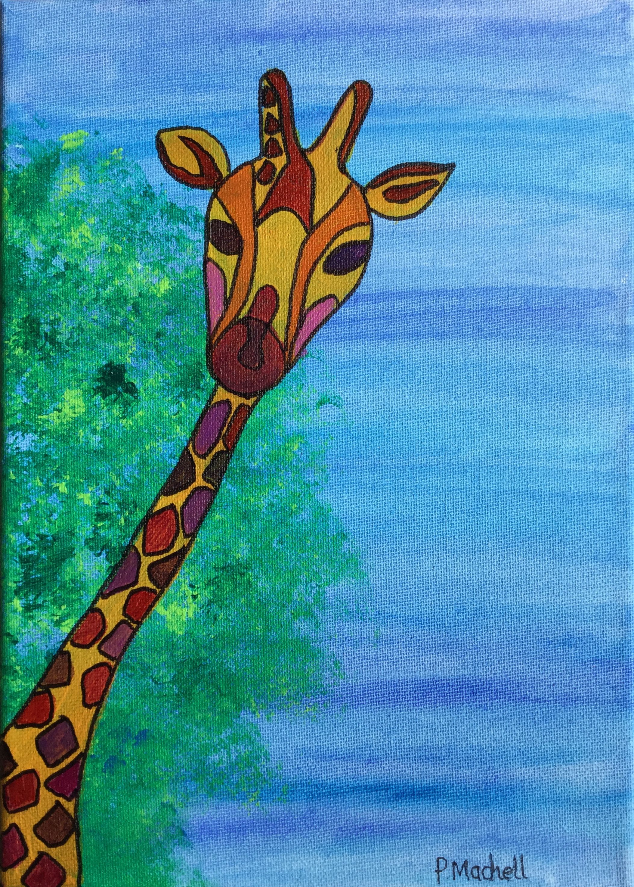 Acrylic Painting for Michael Awesome Art, Cool Art, Patti, Giraffe ...