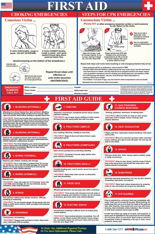 Printable Cpr And First Aid Posters