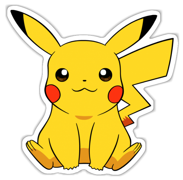 Sticker Picachu Png | Pokemon stickers, Pikachu, Pikachu drawing