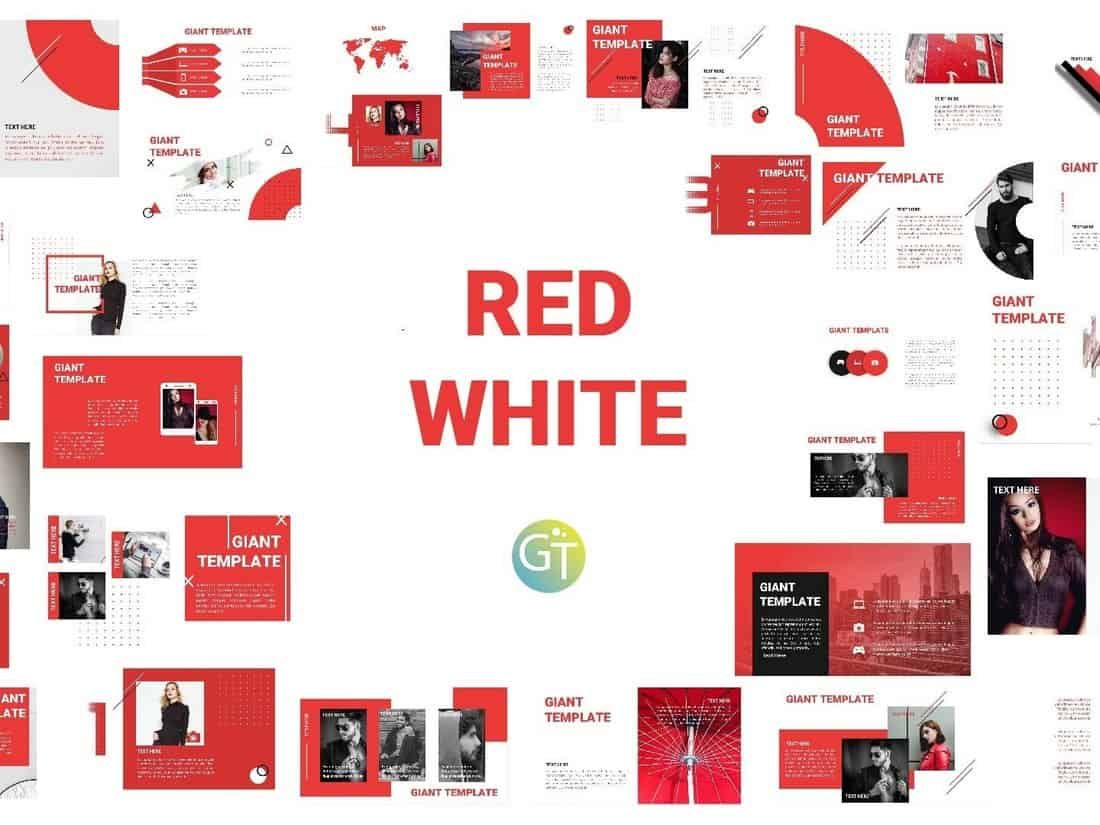 Red White Free Powerpoint Template Free Powerpoint Presentations 