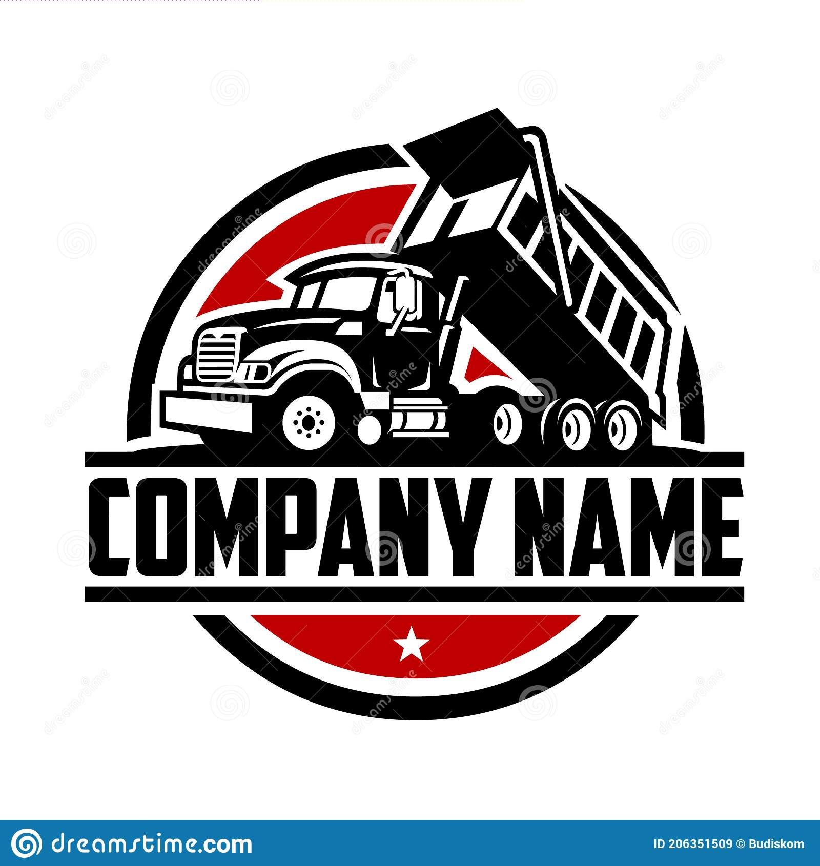 Illustration about Dump truck company ready made logo template. best ...