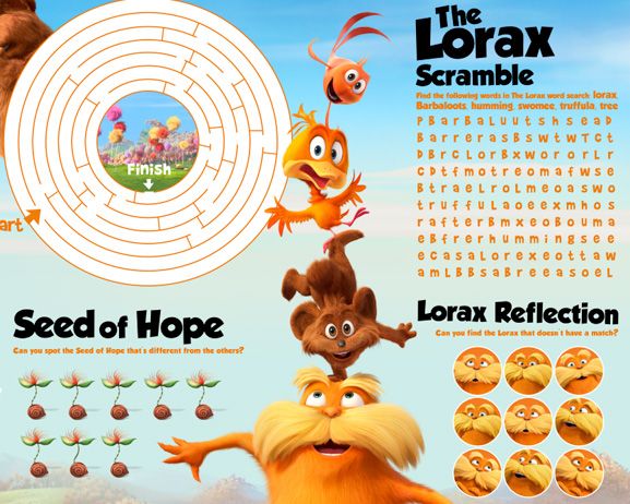 Dr Seuss, Lorax Birthday, Birthday Party, The Lorax Activities ...