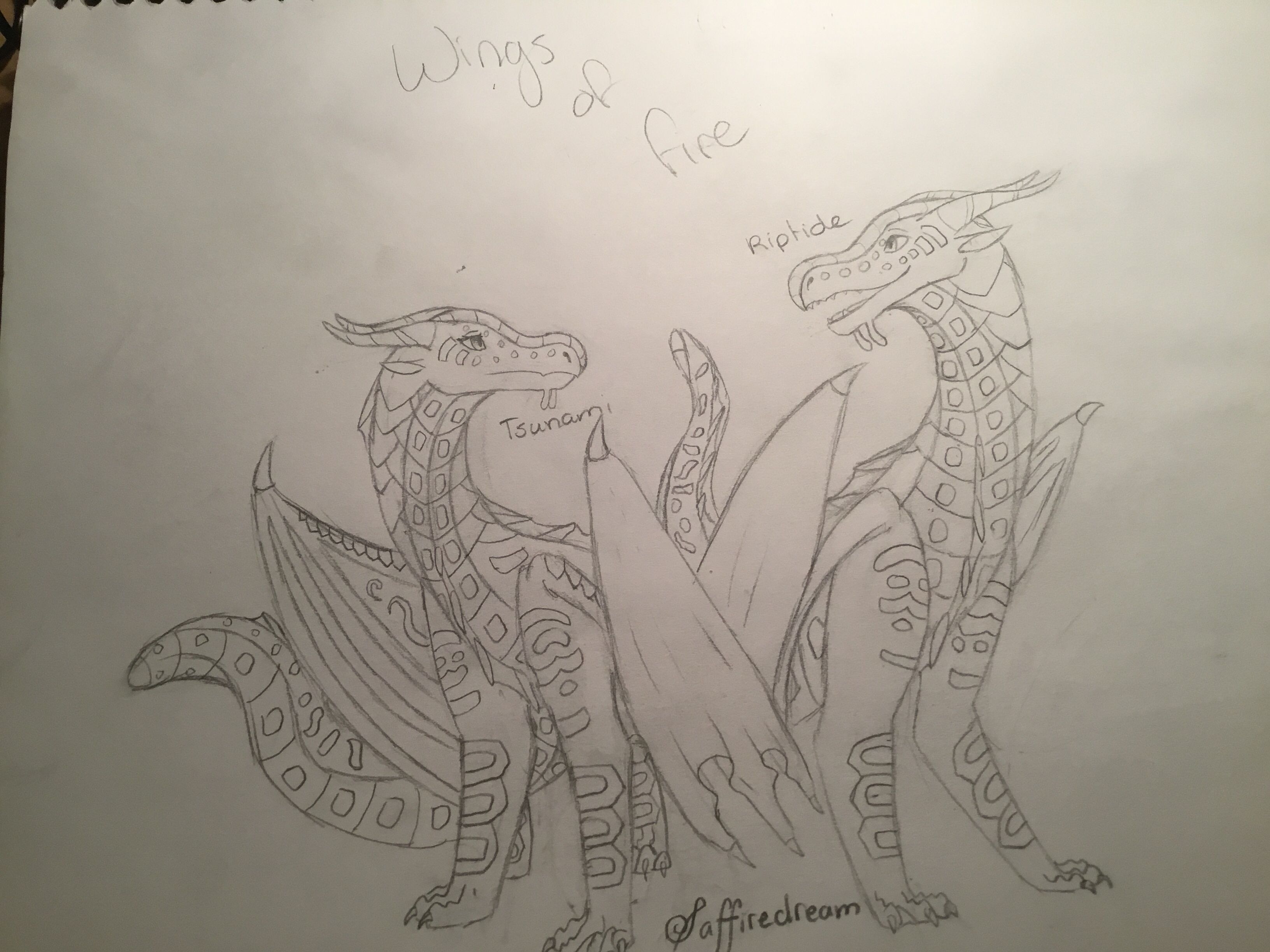 Tsunami x Riptide (Wings of fire) by Saffiredream | Wings of fire ...