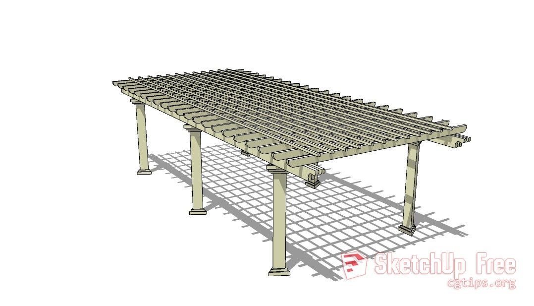 207 Pergola Gratis Sketchup Model Free Download Architecture Drawing ...