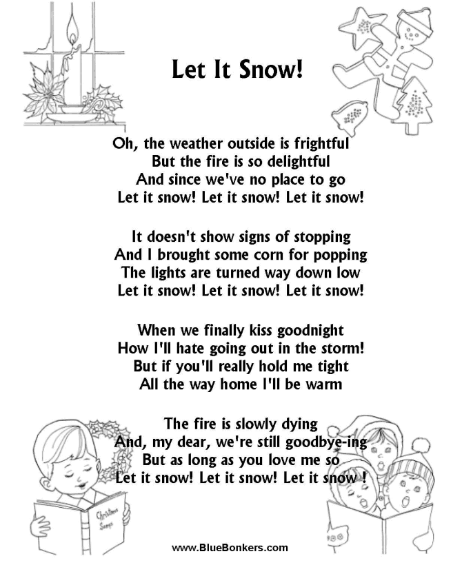 Christmas Carol Lyrics Printable Booklet