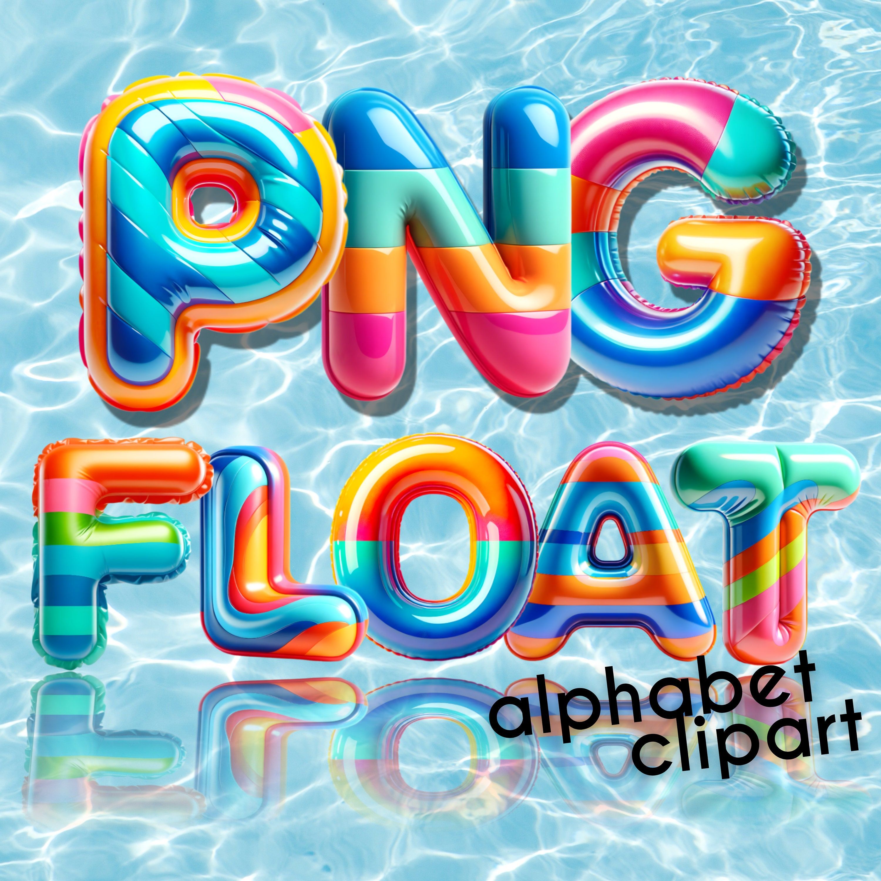 Summer Font for Pool Party Invitations Decor, 3D Pool Float Bubble ...