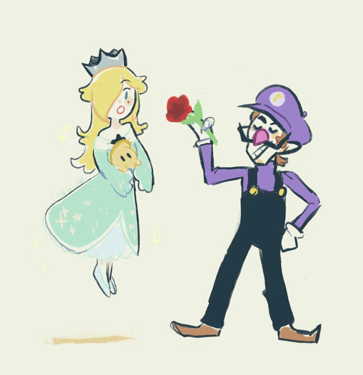 Waluigi X Rosalina Super Mario Bros Super Smash Bros Anime Fnaf ...