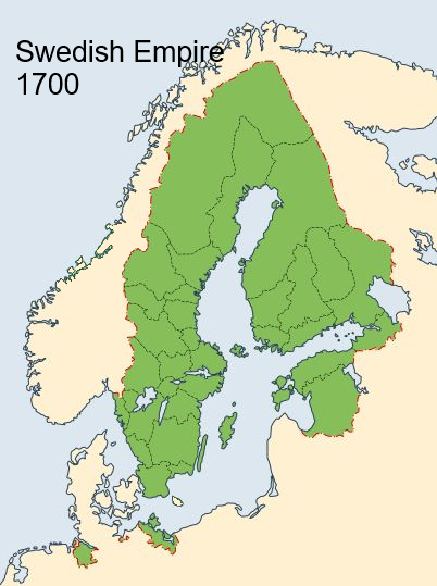 Map of the Swedish Empire in 1700 | Europe map, Historical maps, History