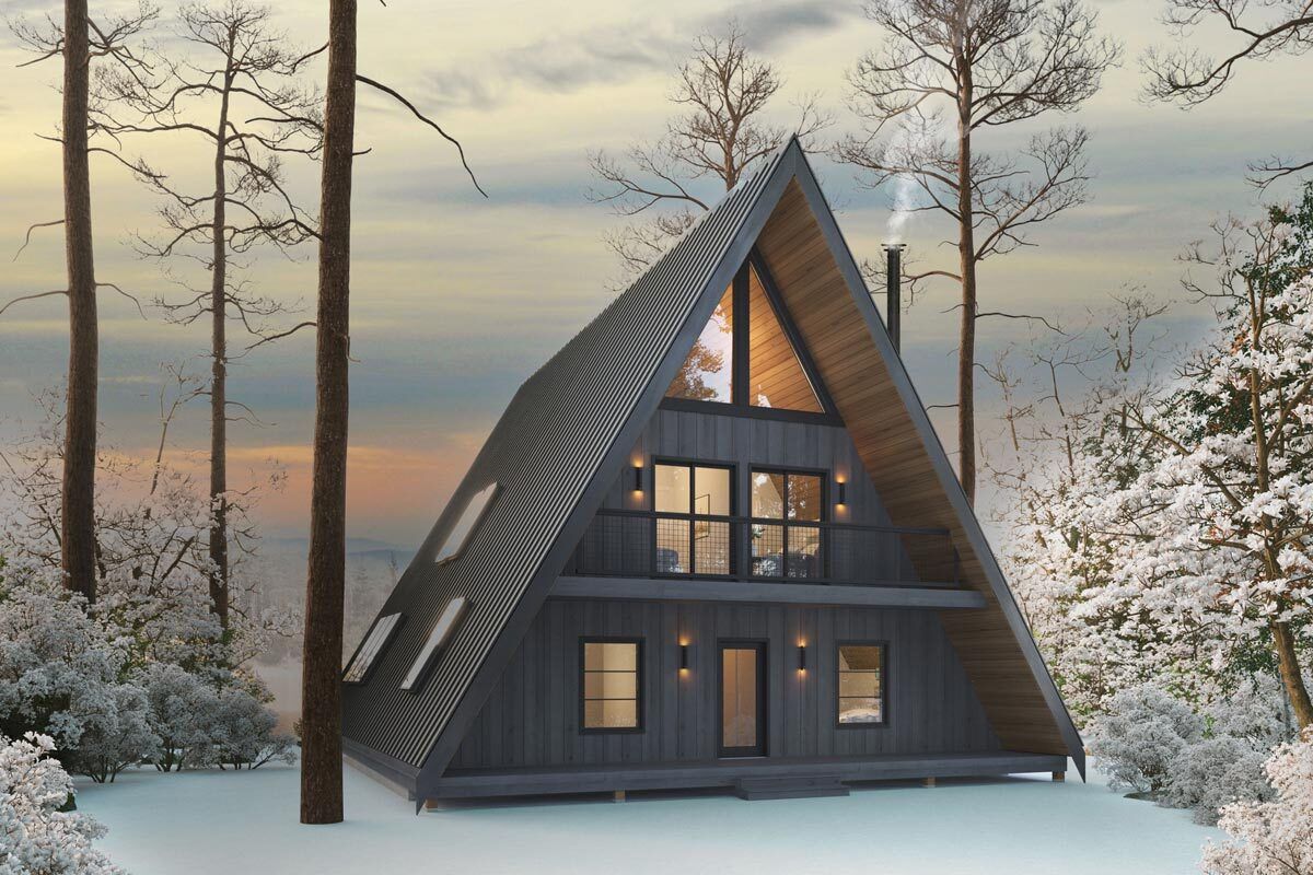 Modern A-frame with Main Floor Study and Third Floor Loft - 270048AF ...