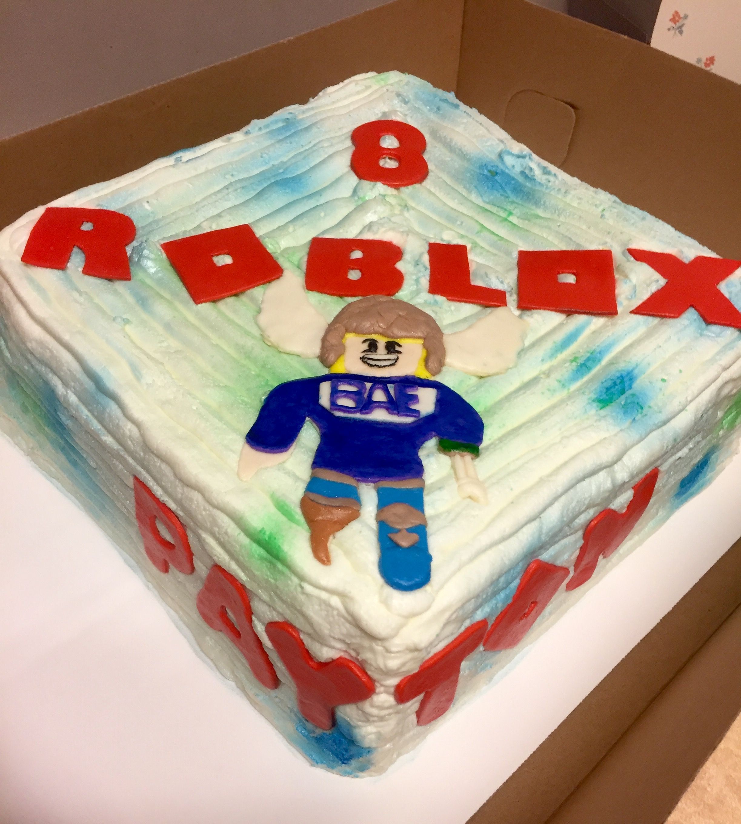 Roblox Birthday Sheet Cake