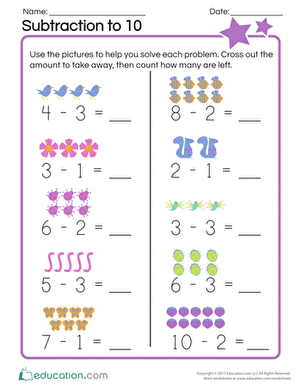 Subtraction is fun with this cross out worksheet! Your students will ...