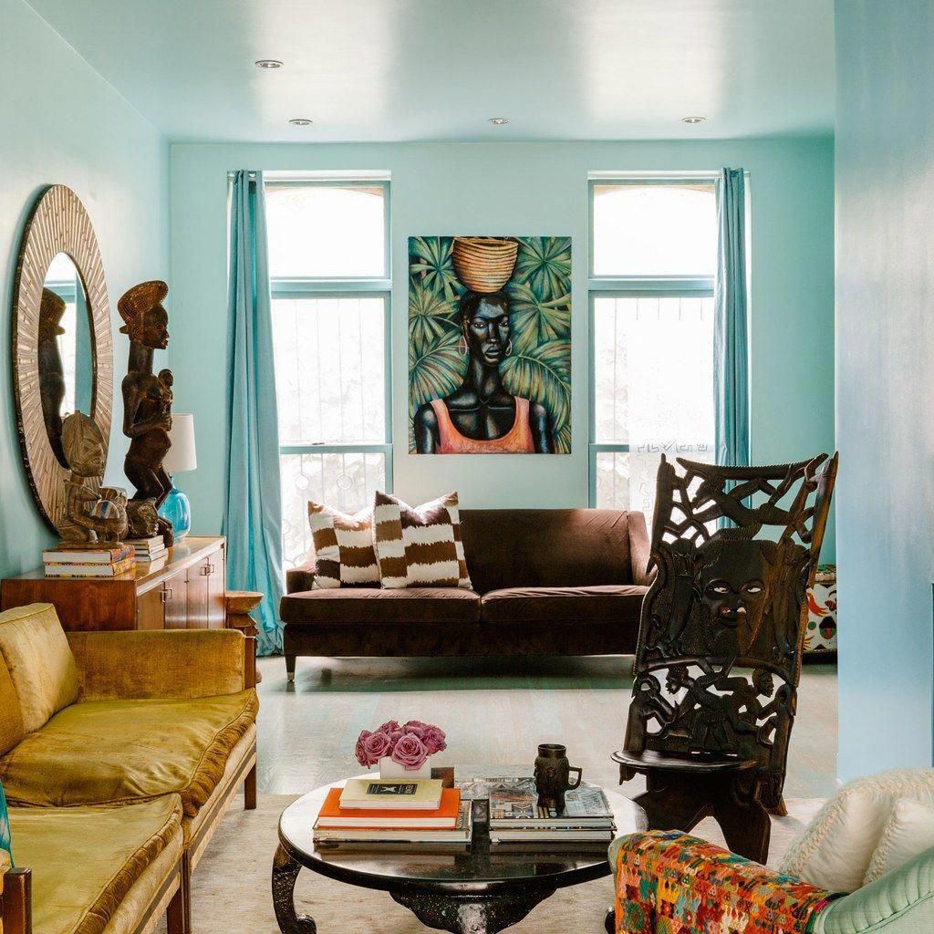 turquoise living room with goldenrod velvet sofa brown sofa and ...