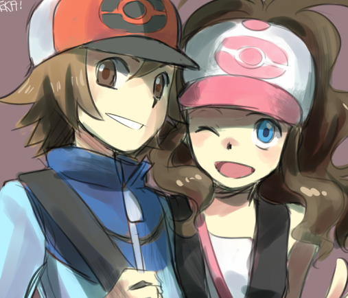 Pokemon trainers BW Hilbert and Hilda | Pokemon blanco y negro, Pokemon ...