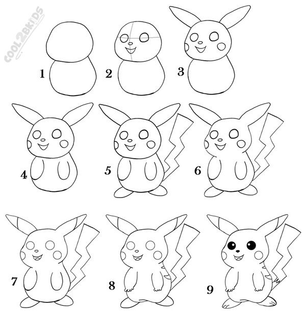 How to Draw Cartoon Characters Step by Step (30 Examples) | Step by ...