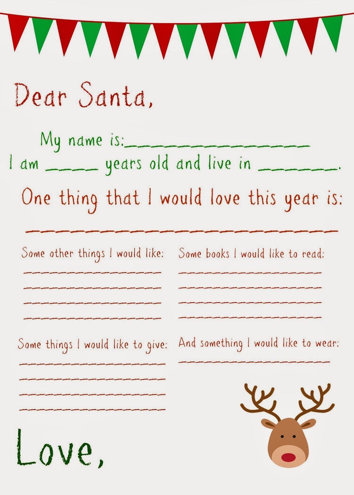 Santa Letter Template Word