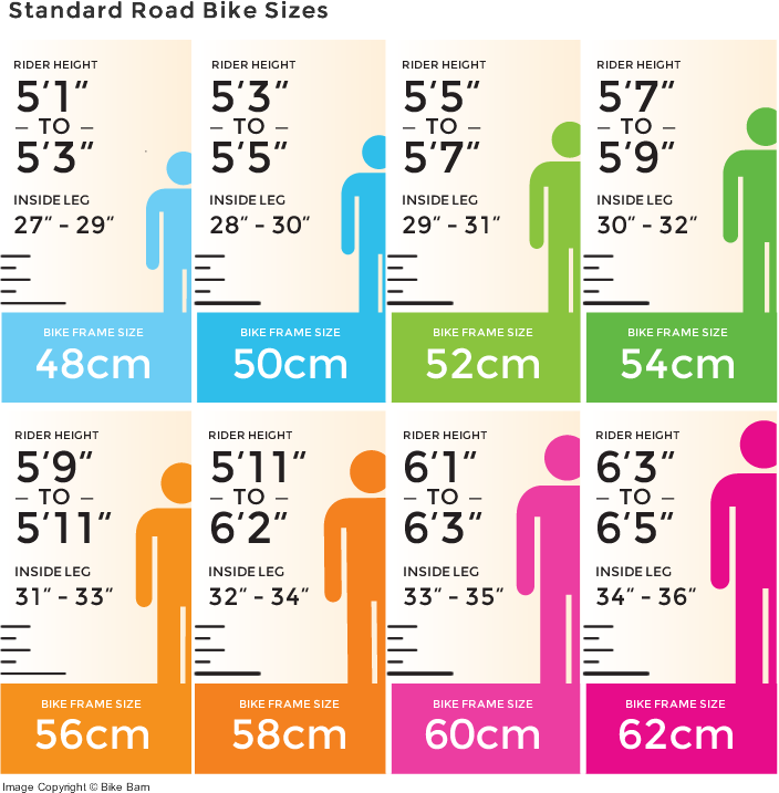 Road Bike Height Chart