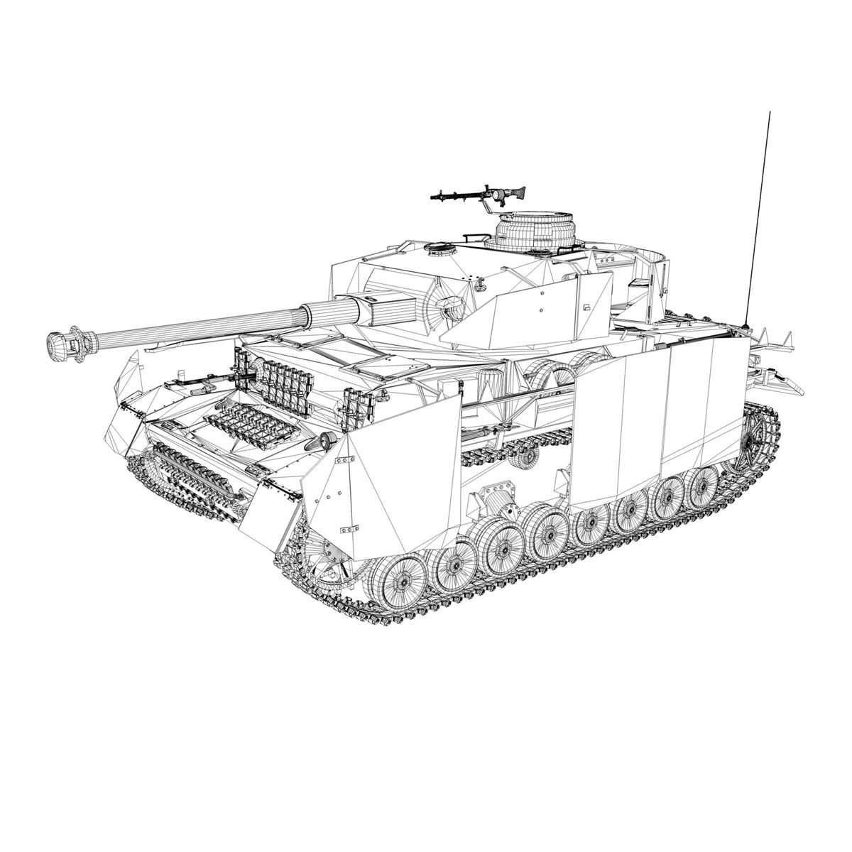 SD.KFZ 161 PzKpfw IV Panzer 4 Ausf.H Late | Tank drawing, Army tanks ...