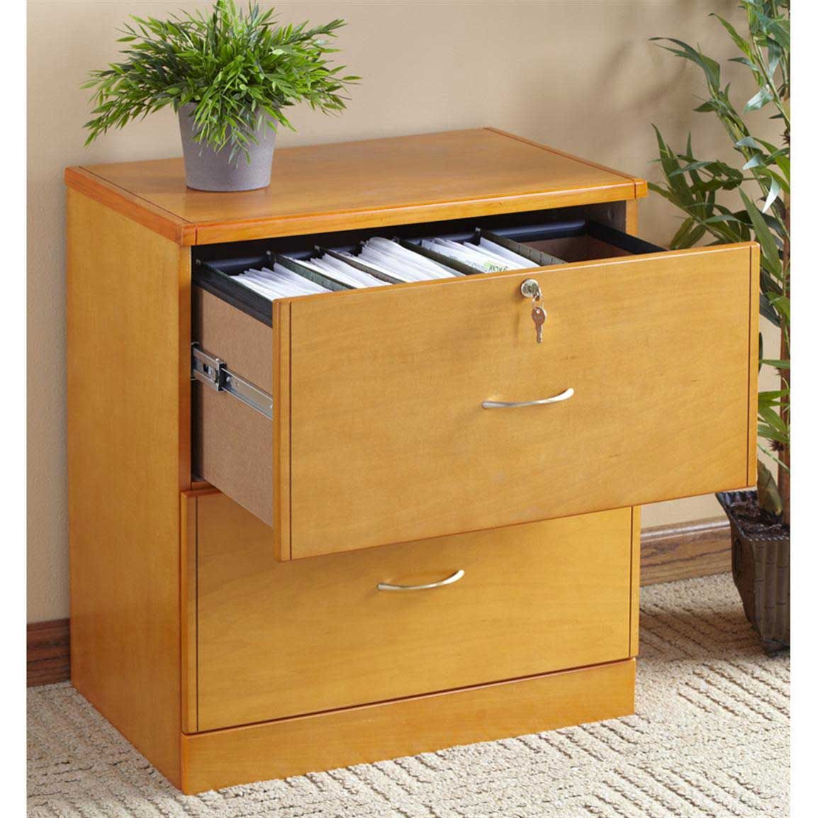 2 Drawer Wooden File Cabinets