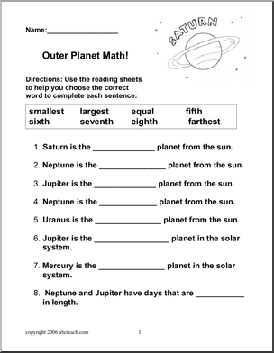 Fichas sobre el Sistema Solar | Apuntes de clase, Fichas, Sistema solar