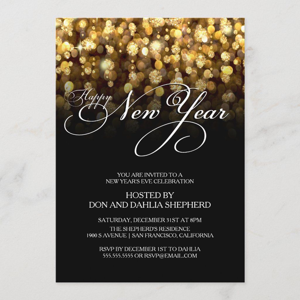 Happy New Year's Eve Party Invitation | Zazzle | New years eve ...