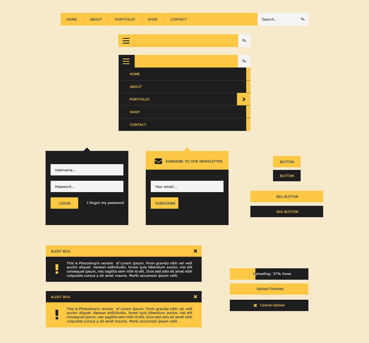 yellow ui kit - Recherche Google Flat Design, App Design, Flat Ui, Ui ...