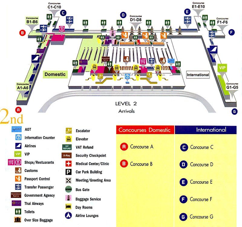 Suvarnabhumi Airport Arrival Hall Map