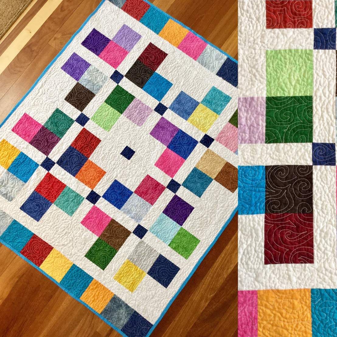 Geometric quilt, Quilts, Modern geometric quilt