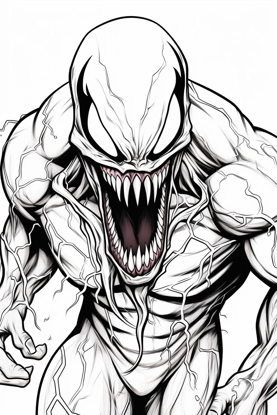 Printable Venom Coloring Pages