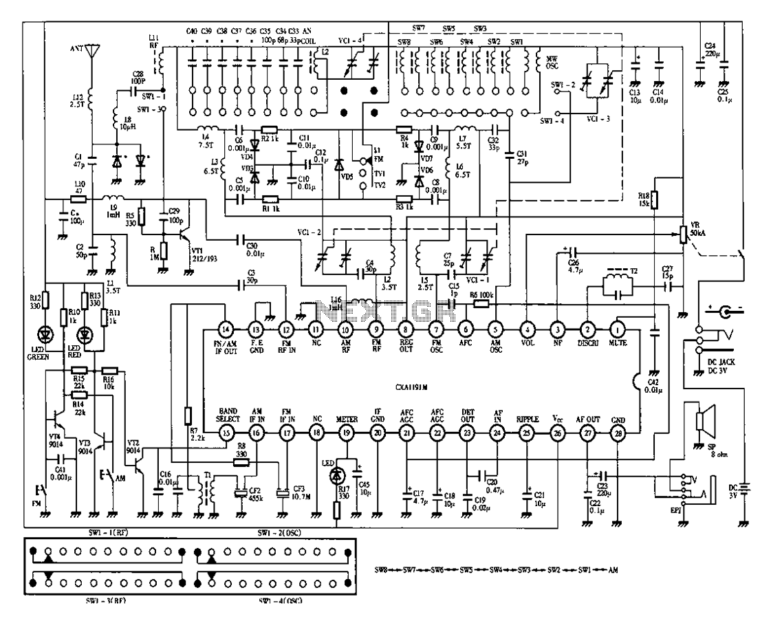 Crt Television Circuit Diagram image.