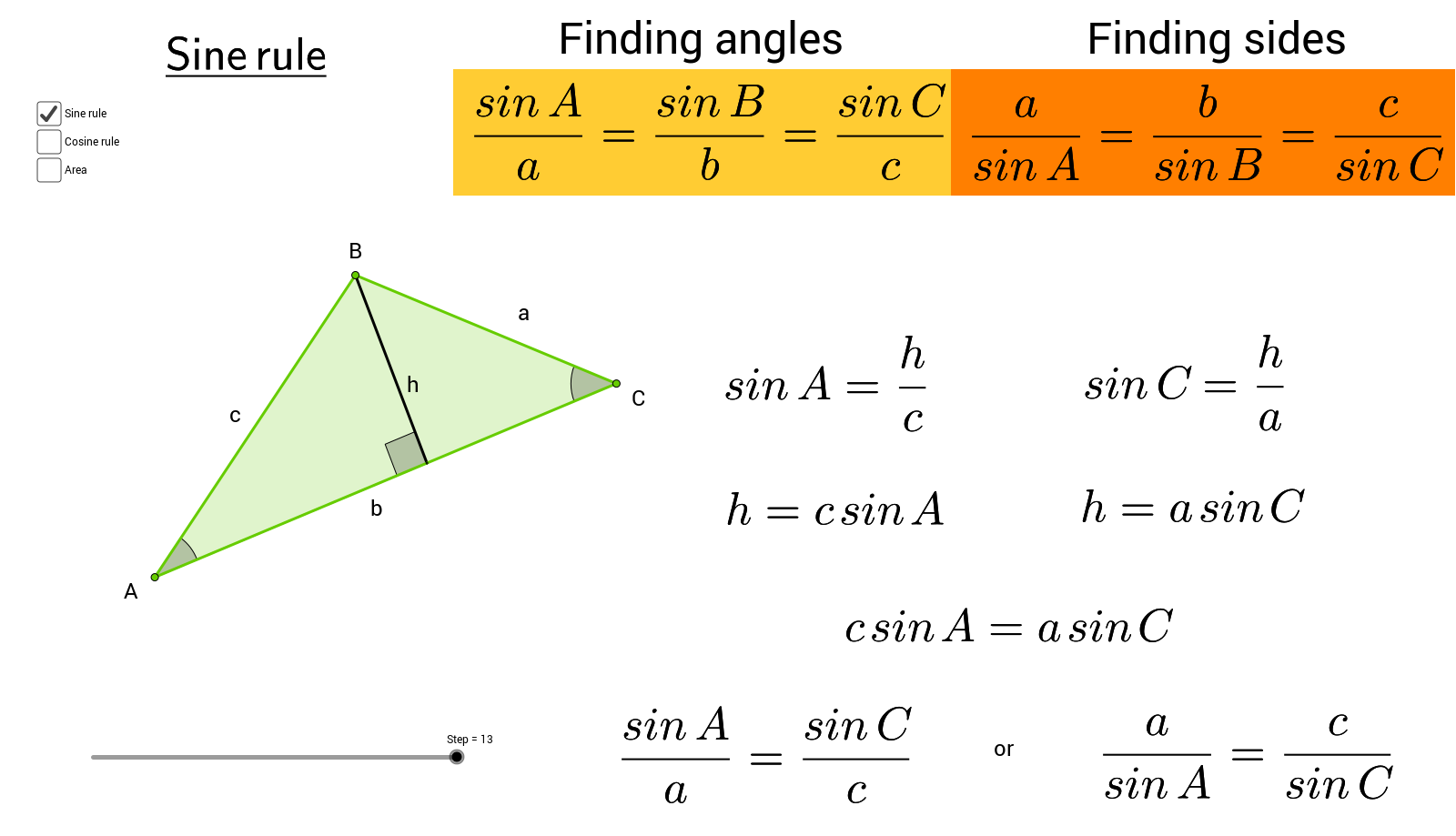 Area of Triangle Sine Rule - NickolasknoeRoy