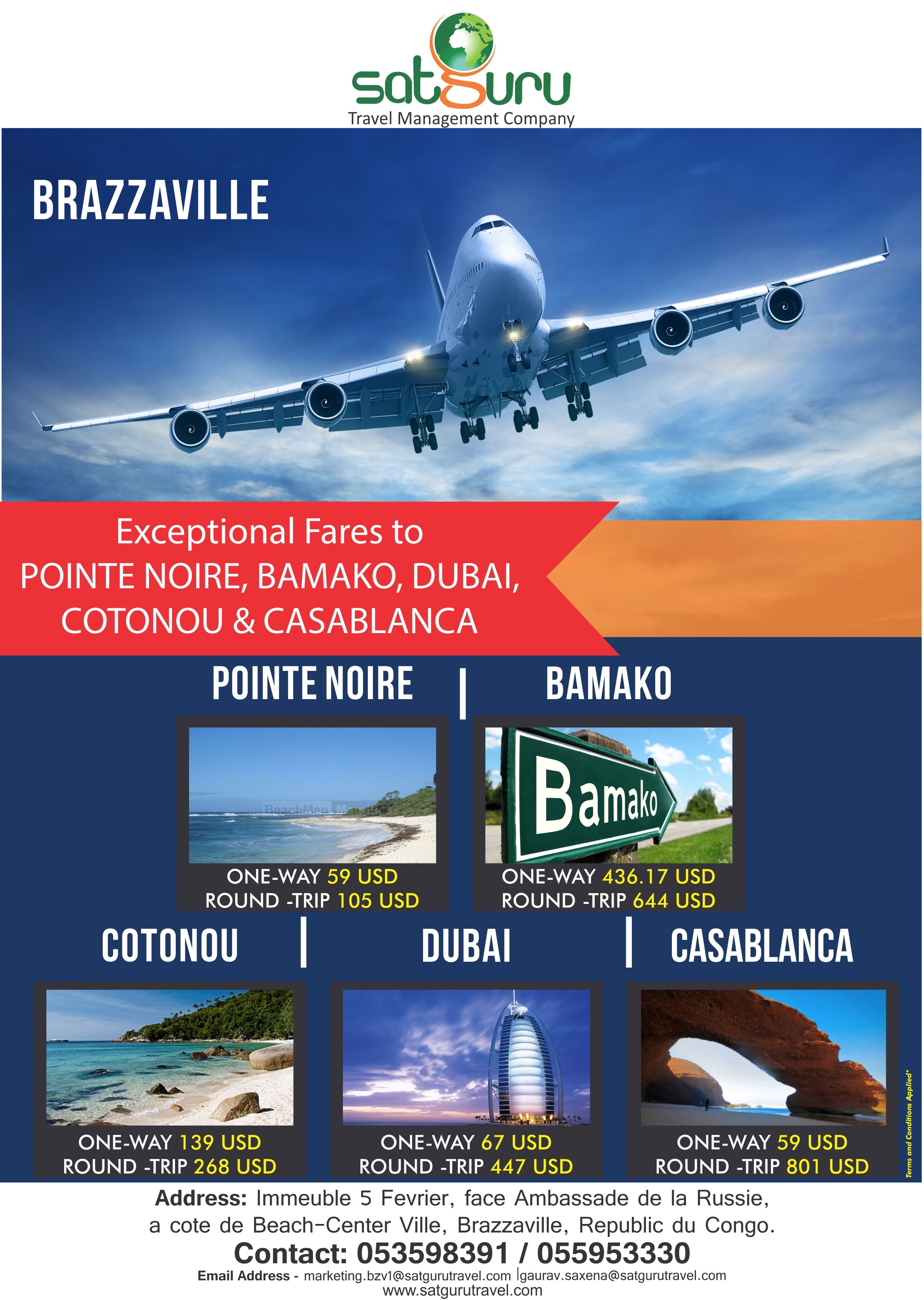 SATGURU TRAVELS PACKAGES  Travel packages Brazzaville 