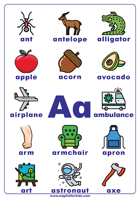 English Alphabet. Printable Posters. | Alphabet worksheets kindergarten ...