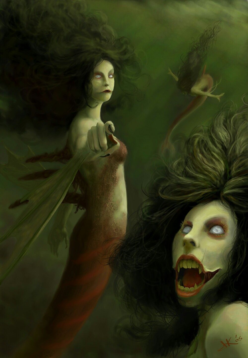 Sirenas (cuentos de terror) Magical Creatures, Fantasy Creatures, Sea ...