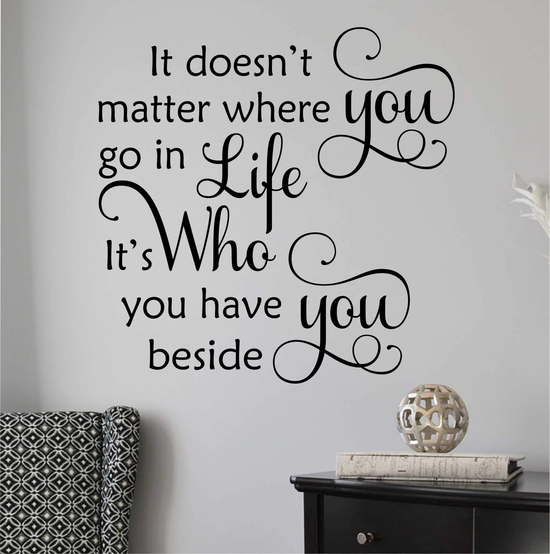 Bedroom Wall Decal It's Who You Have Beside You in 2022 | Vinyl wall ...