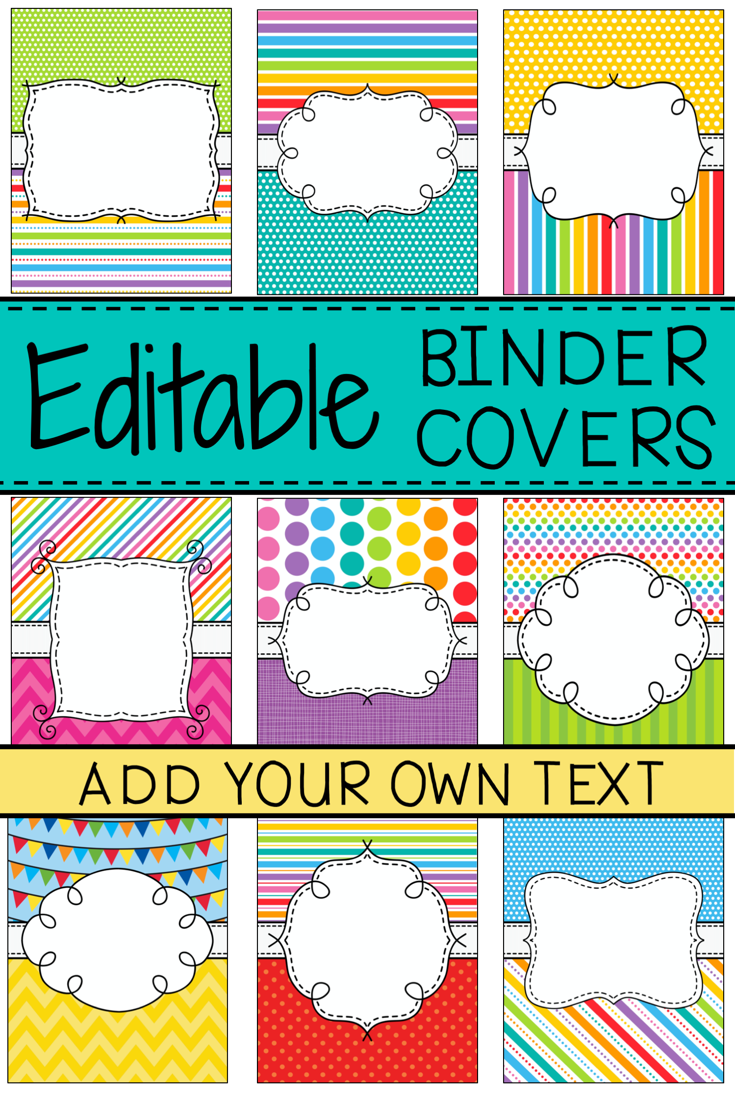 Free Printable Teacher Binder Covers